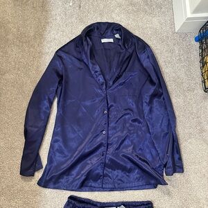 Elegant Midnight purple Satin Pajama Top